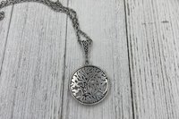 Triple Moon Pentacle Necklace, Witchy Necklace, Tree of Life Necklace, Handmade Necklace, Psychic Protection, Cham Necklace