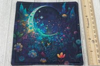 MINI Altar Cloth - Moon Garden, Traveling Altar Cloth, Portable Altar Cloth, Small Spaces Altar, Home Office Altar