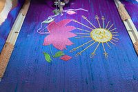 Embroidered Silk Lotus Altar Cloth, Traveling Altar Cloth, Portable Altar Cloth, Small Spaces Altar, Home Office Altar