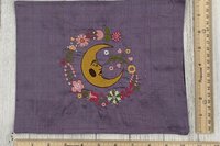 Embroidered Silk Floral Moon Altar Cloth, Traveling Altar Cloth, Portable Altar Cloth, Small Spaces Altar, Home Office Altar