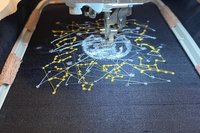 Embroidered Silk Constellations Altar Cloth, Tarot Altar Cloth, Altar Decor, Tarot Cloth, Altar Mat