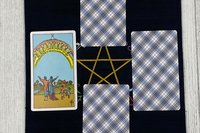 Embroidered Silk Elemental Pentacle Altar Cloth, Traveling Altar Cloth, Portable Altar Cloth, Small Spaces Altar, Home Office Altar