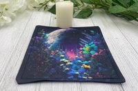 MINI Altar Cloth - Moon Garden, Traveling Altar Cloth, Portable Altar Cloth, Small Spaces Altar, Home Office Altar