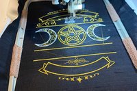 Embroidered Silk Altar Cloth, Altar Decor, Tarot Altar Cloth, Tarot Cloth, Altar Mat, Crystal Cloth, Portable Altar Cloth