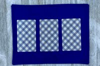 Silk MINI Altar Cloth - Dark Blue, Traveling Altar Cloth, Portable Altar Cloth, Small Spaces Altar, Home Office Altar