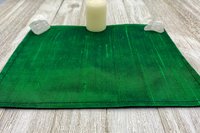 Silk MINI Altar Cloth - Green, Traveling Altar Cloth, Portable Altar Cloth, Small Spaces Altar, Home Office Altar