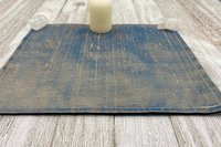 Silk MINI Altar Cloth - Tan/Blue, Traveling Altar Cloth, Portable Altar Cloth, Small Spaces Altar, Home Office Altar