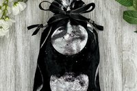 Velvet - Moon Phase Tarot Bag/ Custom Tarot Pouch/ Keepsake Bag / Drawstring Bag / Oracle Bag / Crystal Bag / Tarot Pouch / Cosmetic Bag