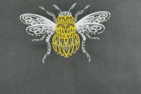 Bee Embroidered Altar Cloth, Tarot Cloth, Altar Decor, Double Sided Altar Cloth, Wall Hanging, Dice Mat, Centerpiece