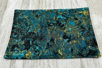 MINI Altar Cloth - Shimmering Gold Blue, Traveling Altar Cloth, Portable Altar Cloth, Small Spaces Altar, Home Office Altar