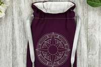 Star Embroidered Silk lined Tarot Bag Keepsake Bag / Drawstring Bag / Jewelry Bag / Crystal Bag / Gift Bag / Tarot Pouch