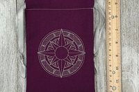 Star Embroidered Silk lined Tarot Bag Keepsake Bag / Drawstring Bag / Jewelry Bag / Crystal Bag / Gift Bag / Tarot Pouch