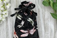 Dragonfly Tarot Bag/ Custom Tarot Bag/ Keepsake Bag / Drawstring Bag / Oracle Bag / Jewelry Bag / Crystal Bag / Gift Bag / Tarot Pouch