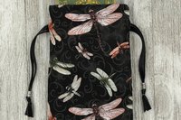 Dragonfly Tarot Bag/ Custom Tarot Bag/ Keepsake Bag / Drawstring Bag / Oracle Bag / Jewelry Bag / Crystal Bag / Gift Bag / Tarot Pouch