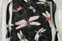 Dragonfly Tarot Bag/ Custom Tarot Bag/ Keepsake Bag / Drawstring Bag / Oracle Bag / Jewelry Bag / Crystal Bag / Gift Bag / Tarot Pouch