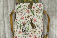 Rabbit Tarot Bag/ Custom Tarot Bag/ Keepsake Bag / Drawstring Bag / Oracle Bag / Jewelry Bag / Crystal Bag / Gift Bag / Tarot Pouch