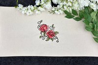 Rose Embroidered Altar Cloth, Tarot Cloth, Altar Decor, Double Sided Altar Cloth, Wall Hanging, Dice Mat, Centerpiece