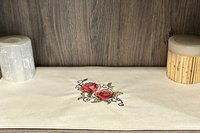 Rose Embroidered Altar Cloth, Tarot Cloth, Altar Decor, Double Sided Altar Cloth, Wall Hanging, Dice Mat, Centerpiece