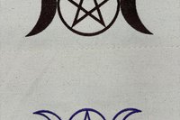 Custom 22x11 Embroidered Altar Cloth, Tarot Cloth, Altar Decor, Double Sided Altar Cloth, Wall Hanging, Dice Mat, Centerpiece