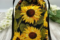 Sunflower Tarot Bag/ Custom Tarot Bag/ Keepsake Bag / Drawstring Bag / Oracle Bag / Jewelry Bag / Crystal Bag / Gift Bag / Tarot Pouch