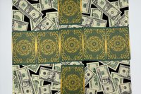 Money Manifesting Altar Cloth, Tarot Cloth, Altar Decor, Double Sided Altar Cloth, Wall Hanging, Dice Mat, Centerpiece