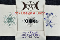 Custom 22x11 Embroidered Altar Cloth, Tarot Cloth, Altar Decor, Double Sided Altar Cloth, Wall Hanging, Dice Mat, Centerpiece