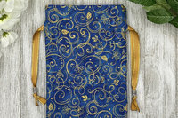 Gold Swirls Tarot Bag/ Keepsake Bag / Drawstring Bag / Oracle Bag / Jewelry Bag / Crystal Bag / Gift Bag / Tarot Pouch