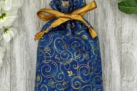 Gold Swirls Tarot Bag/ Keepsake Bag / Drawstring Bag / Oracle Bag / Jewelry Bag / Crystal Bag / Gift Bag / Tarot Pouch