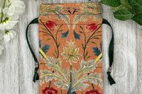 William Morris Tarot Bag/ Custom Tarot Bag/ Keepsake Bag / Drawstring Bag / Oracle Bag / Jewelry Bag / Crystal Bag / Gift Bag / Tarot Pouch