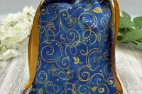 Gold Swirls Tarot Bag/ Keepsake Bag / Drawstring Bag / Oracle Bag / Jewelry Bag / Crystal Bag / Gift Bag / Tarot Pouch