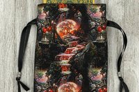 Secret Forest Tarot Bag/ Custom Tarot Pouch/ Keepsake Bag / Drawstring Bag / Oracle Bag / Crystal Bag / Tarot Pouch / Cosmetic Bag