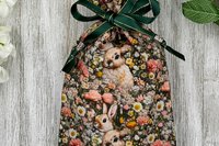 Bunny Tarot Bag/ Custom Tarot Bag/ Keepsake Bag / Drawstring Bag / Oracle Bag / Jewelry Bag / Crystal Bag / Gift Bag / Tarot Pouch