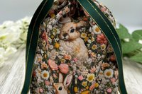 Bunny Tarot Bag/ Custom Tarot Bag/ Keepsake Bag / Drawstring Bag / Oracle Bag / Jewelry Bag / Crystal Bag / Gift Bag / Tarot Pouch