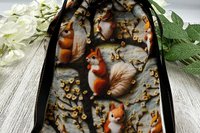 Squirrel Tarot Bag/ Custom Tarot Bag/ Keepsake Bag / Drawstring Bag / Oracle Bag / Jewelry Bag / Crystal Bag / Gift Bag / Tarot Pouch