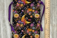 Moon Garden Tarot Bag/ Custom Tarot Pouch/ Keepsake Bag / Drawstring Bag / Oracle Bag / Crystal Bag / Tarot Pouch / Cosmetic Bag