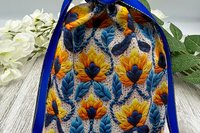 Floral Tarot Bag/ Custom Tarot Pouch/ Keepsake Bag / Drawstring Bag / Oracle Bag / Crystal Bag / Tarot Pouch / Cosmetic Bag