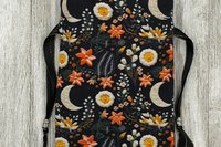 Floral Moon Bag/ Custom Tarot Pouch/ Keepsake Bag / Drawstring Bag / Oracle Bag / Crystal Bag / Tarot Pouch / Cosmetic Bag