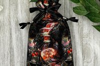 Secret Forest Tarot Bag/ Custom Tarot Pouch/ Keepsake Bag / Drawstring Bag / Oracle Bag / Crystal Bag / Tarot Pouch / Cosmetic Bag