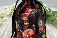 Secret Forest Tarot Bag/ Custom Tarot Pouch/ Keepsake Bag / Drawstring Bag / Oracle Bag / Crystal Bag / Tarot Pouch / Cosmetic Bag