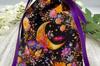 Moon Garden Tarot Bag/ Custom Tarot Pouch/ Keepsake Bag / Drawstring Bag / Oracle Bag / Crystal Bag / Tarot Pouch / Cosmetic Bag