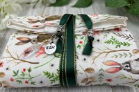 Reversible Cotton Lined Tarot Wrap/ Bunny Tarot Wrap / Tarot Supplies / Tarot Deck Storage / Tarot Cloth / Tarot Supplies / Altar