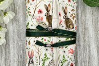 Reversible Cotton Lined Tarot Wrap/ Bunny Tarot Wrap / Tarot Supplies / Tarot Deck Storage / Tarot Cloth / Tarot Supplies / Altar
