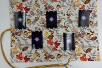 Reversible Cotton Lined Tarot Wrap/ Leaves Tarot Wrap / Tarot Supplies / Tarot Deck Storage / Tarot Cloth / Tarot Supplies / Altar