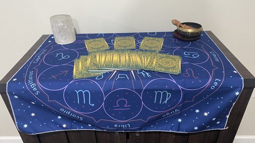 Constellations Altar Cloth, Tarot Cloth, Altar Decor, Tapestry, Dice Mat, Centerpiece