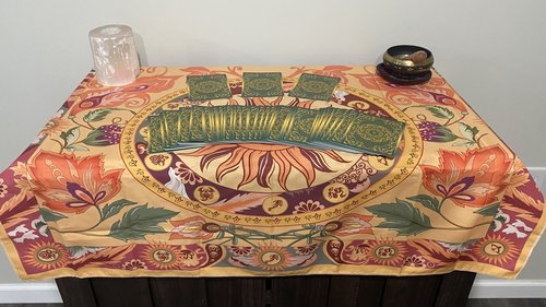 Sun Altar Cloth, Tarot Cloth, Altar Decor, Tapestry, Dice Mat, Centerpiece