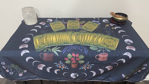 Floral Altar Cloth, Tarot Cloth, Altar Decor, Tapestry, Dice Mat, Centerpiece