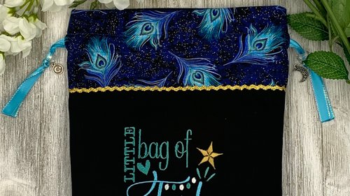 Bag of Tricks Tarot Bag / Keepsake Bag / Drawstring Bag / Oracle Bag / Jewelry Bag / Crystal Bag / Gift Bag / Tarot Pouch / Cosmetic Bag