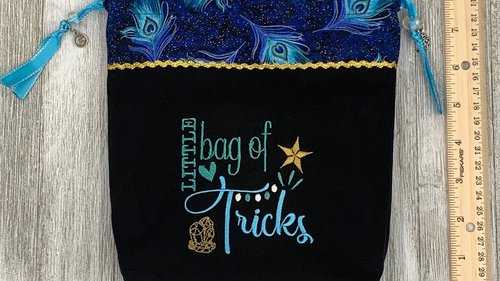 Bag of Tricks Tarot Bag / Keepsake Bag / Drawstring Bag / Oracle Bag / Jewelry Bag / Crystal Bag / Gift Bag / Tarot Pouch / Cosmetic Bag