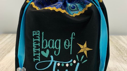 Bag of Tricks Tarot Bag / Keepsake Bag / Drawstring Bag / Oracle Bag / Jewelry Bag / Crystal Bag / Gift Bag / Tarot Pouch / Cosmetic Bag