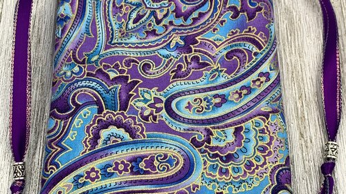 Purple Filigree Tarot Bag/ Custom Tarot Pouch/ Keepsake Bag / Drawstring Bag / Oracle Bag / Crystal Bag / Tarot Pouch / Cosmetic Bag